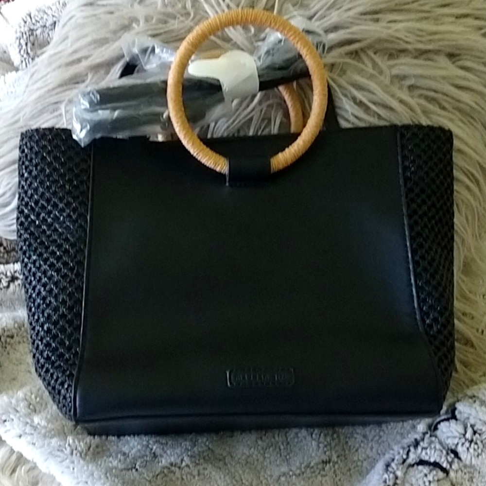 Madden Girl Black  Small Tote Crossbody